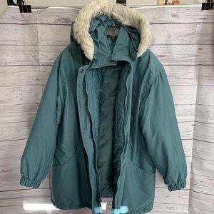 J.G.Hook Jacket with fur trim hood - Size L